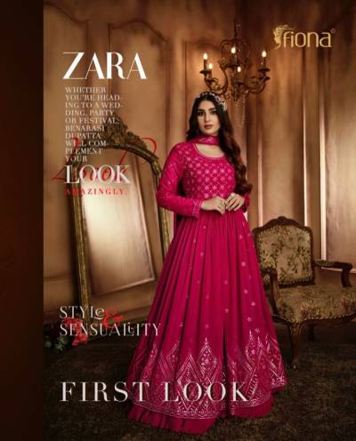 Zara By Fiona Designer Bridal Wear Gown With Dupatta Collection